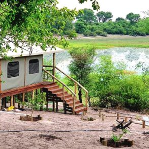 Campsite located 50km after Mohembo Bridge on the way to Seronga , Great Investment Property for sale.